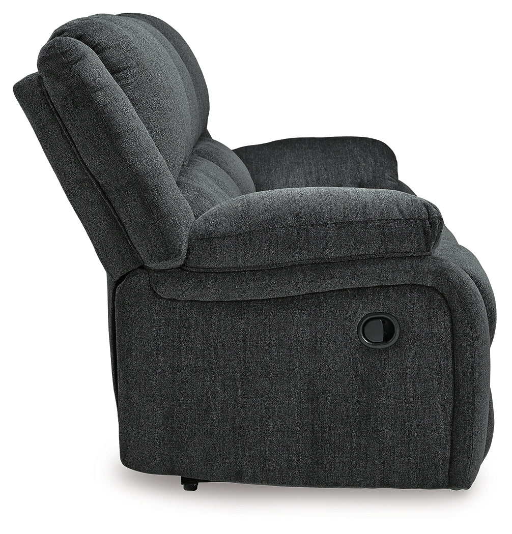 Draycoll Slate Manual Reclining Sofa (Online Special Price) - Ornate Home