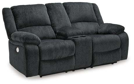 Draycoll Slate Power Reclining Loveseat & Power Recliner - Ornate Home
