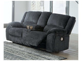 Draycoll Slate Power Reclining Loveseat w/ Console (Online Special Price) - Ornate Home