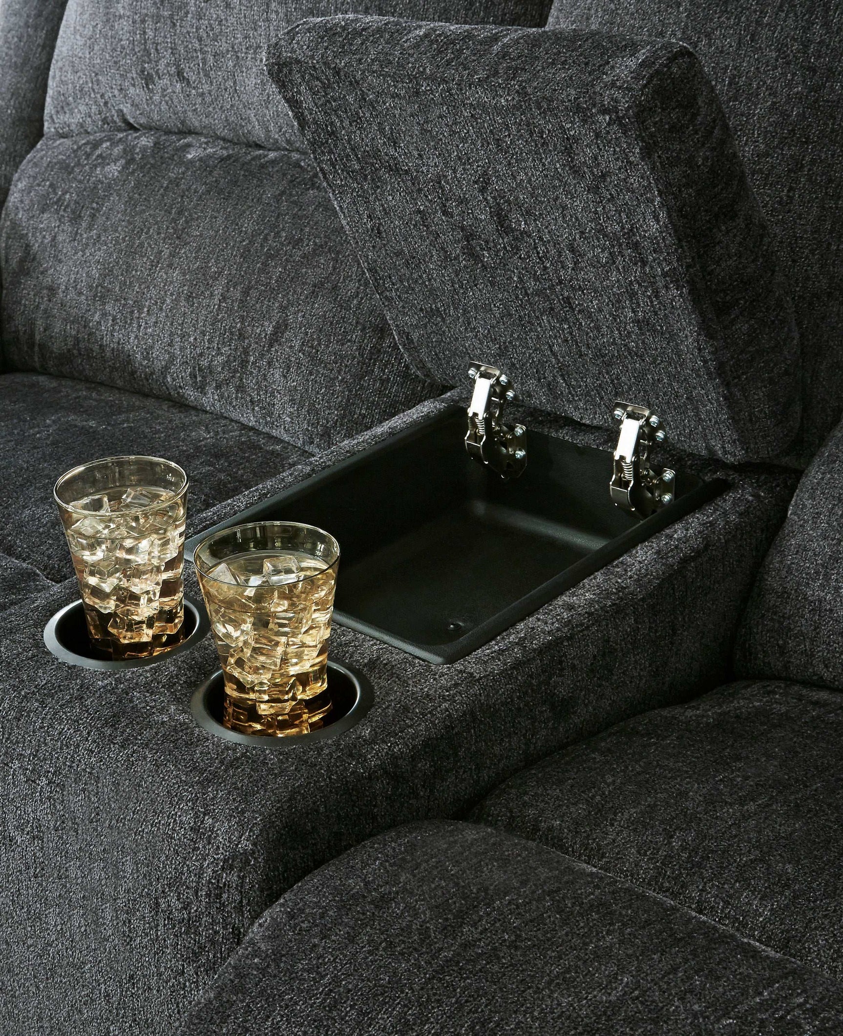 Draycoll Slate Power Reclining Loveseat w/ Console (Online Special Price) - Ornate Home