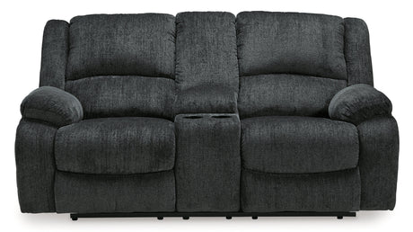 Draycoll Slate Power Reclining Loveseat w/ Console - Ornate Home