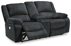 Draycoll Slate Power Reclining Loveseat w/ Console - Ornate Home