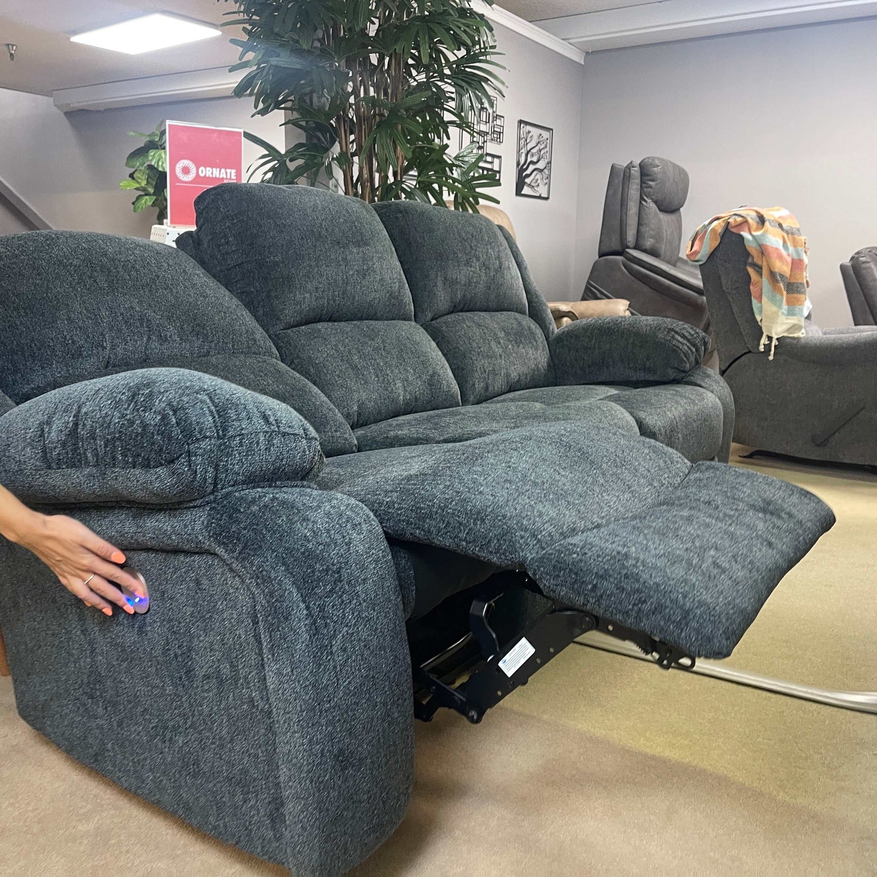 Draycoll Slate Power Reclining Sofa (Online Special Price) - Ornate Home