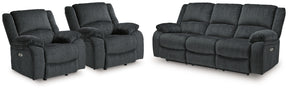 Draycoll Slate Power Reclining Sofa and 2 Power Recliners - Ornate Home