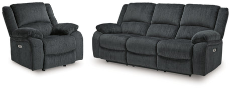Draycoll Slate Power Reclining Sofa and Power Recliner - Ornate Home