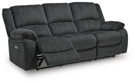 Draycoll Slate Power Reclining Sofa and Power Recliner - Ornate Home