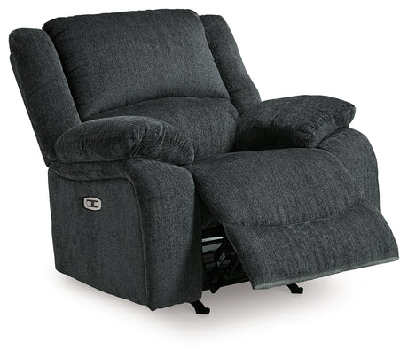 Draycoll Slate Power Reclining Sofa and Power Recliner - Ornate Home