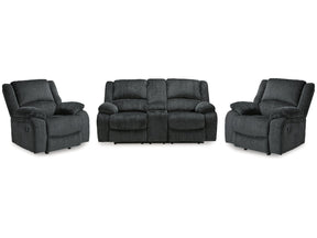 Draycoll Slate Reclining Loveseat and 2 Recliners (Online Special Price) - Ornate Home