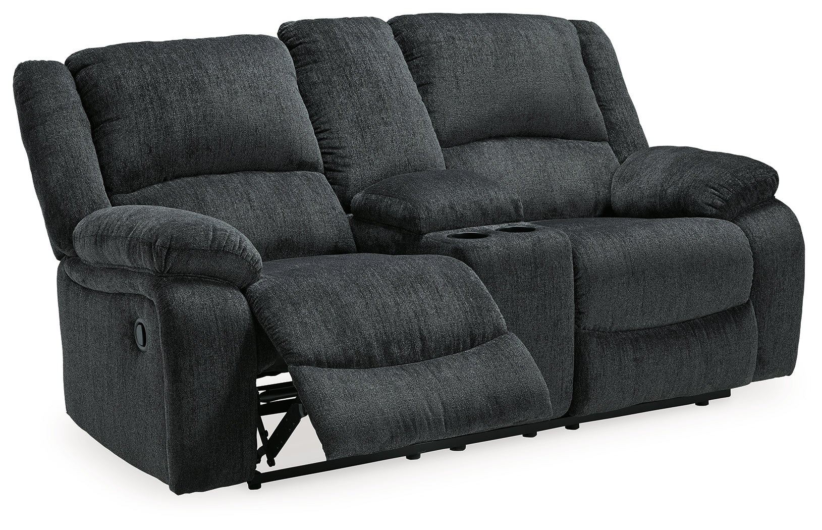 Draycoll Slate Reclining Loveseat w/Console & Recliner (Online Special Price) - Ornate Home