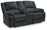 Draycoll Slate Reclining Loveseat w/Console & Recliner - Ornate Home