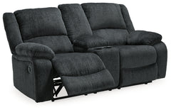 Draycoll Slate Reclining Loveseat w/Console & Recliner - Ornate Home
