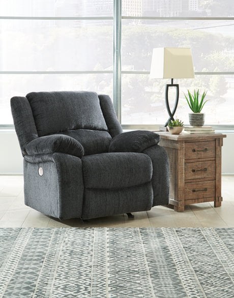 Draycoll Slate Reclining Sofa and Power Recliner - Ornate Home