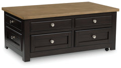 Drazmine Brown Lift-Top Coffee Table - Ornate Home