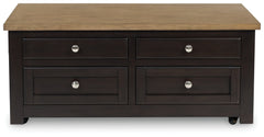 Drazmine Brown Lift-Top Coffee Table - Ornate Home