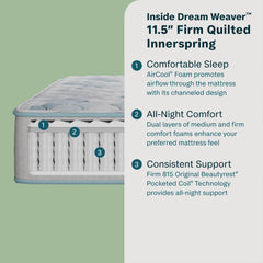 Dream Weaver 11.5" Gray Innerspring Queen Firm Mattress - Ornate Home