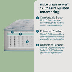 Dream Weaver 12.5" Gray Innerspring California King Firm Mattress - Ornate Home