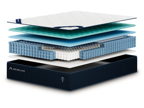 DreamCloud Classic Hybrid Firm White King Mattress - Ornate Home