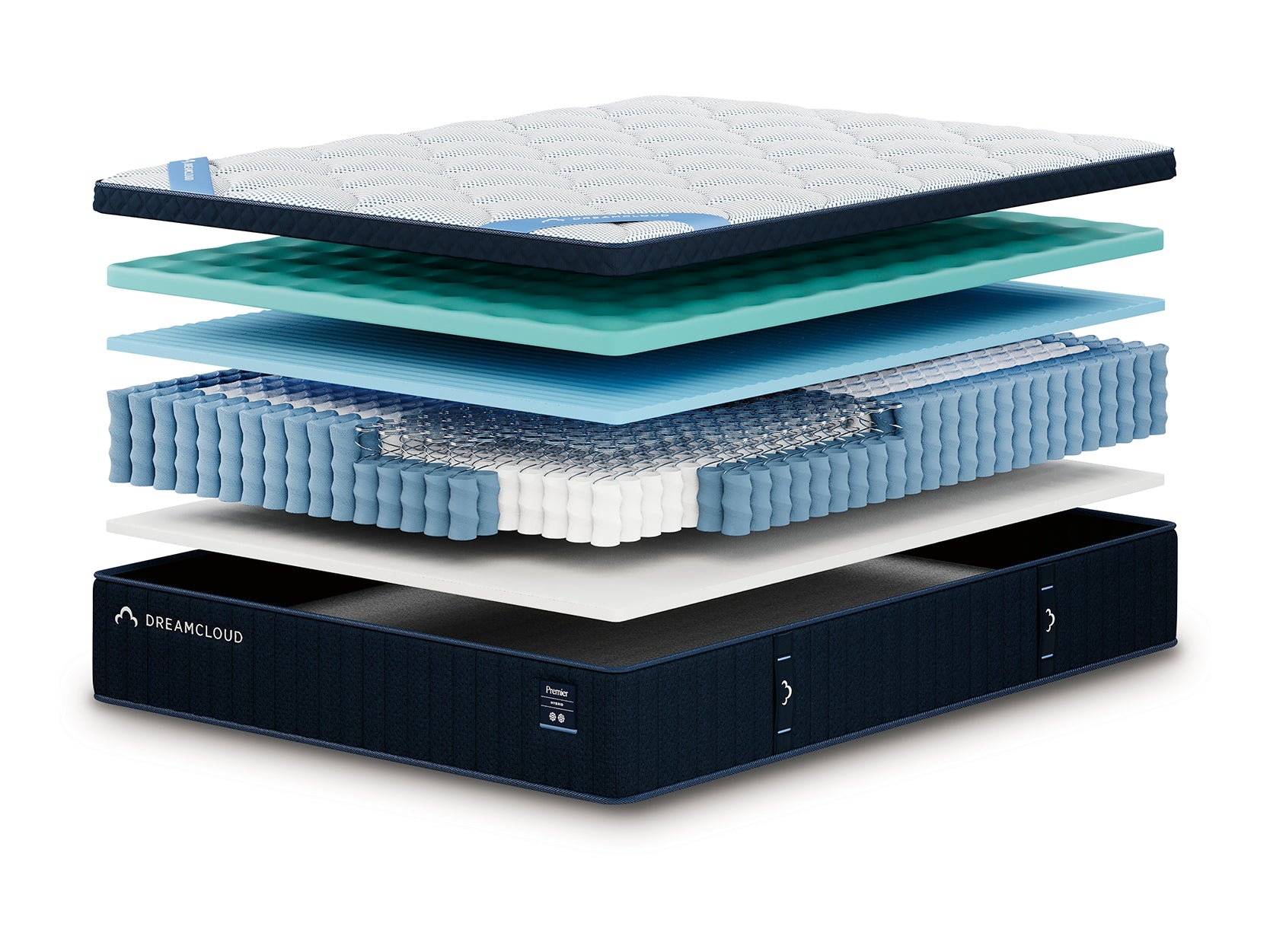 DreamCloud Premier Hybrid Medium White Twin Mattress - Ornate Home