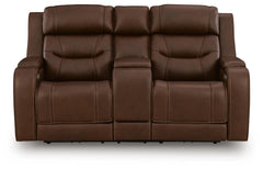 Dreamer Brown Power Reclining Loveseat with Audio Seating - Ornate Home