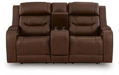 Dreamer Brown Power Reclining Loveseat with Audio Seating - Ornate Home