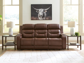 Dreamer Brown Power Reclining Sofa with Audio Seating (Online Special Price) - Ornate Home
