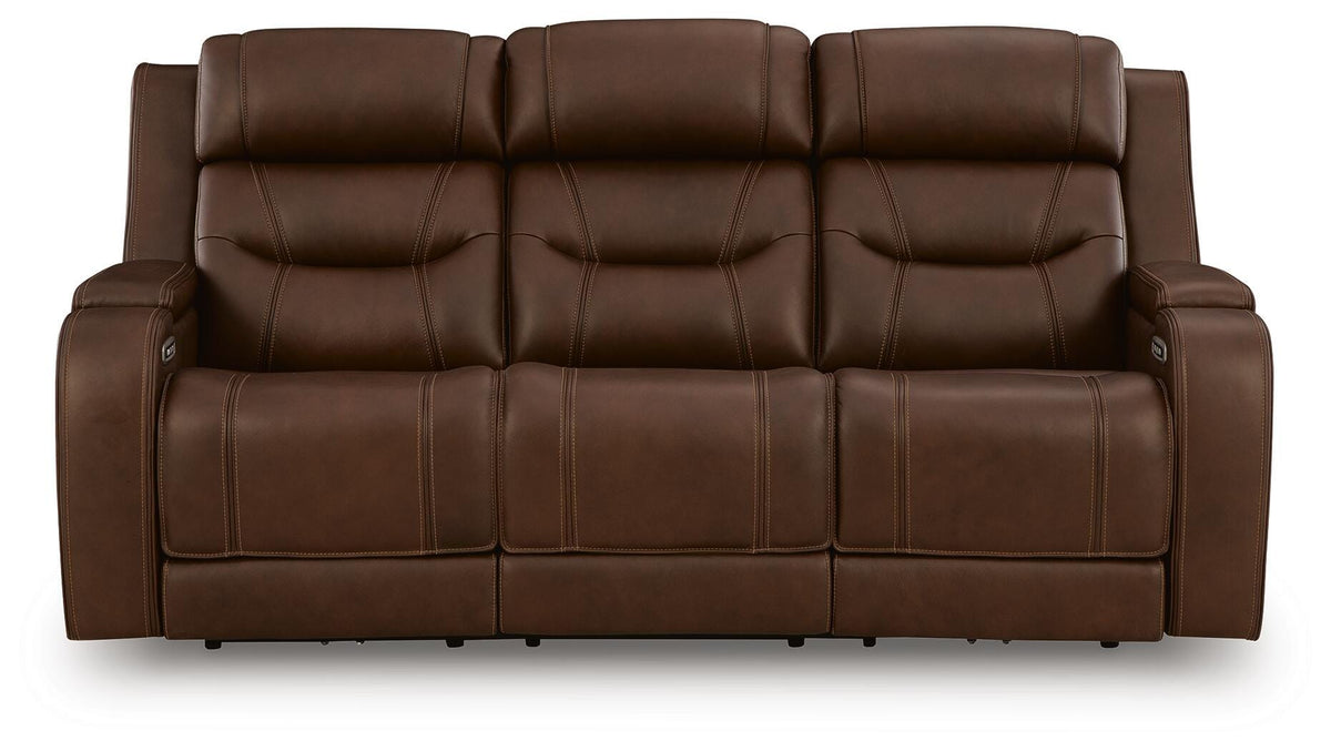 Dreamer Brown Power Reclining Sofa with Audio Seating - Ornate Home
