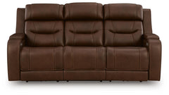 Dreamer Brown Power Reclining Sofa with Audio Seating - Ornate Home