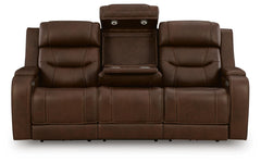 Dreamer Brown Power Reclining Sofa with Audio Seating - Ornate Home