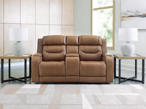 Dreamer Caramel Power Reclining Loveseat with Audio Seating - Ornate Home