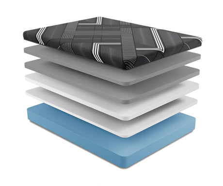 Dreamstage 2.0 Onyx Ice 2.0 14" Firm Black Twin Mattress - Ornate Home