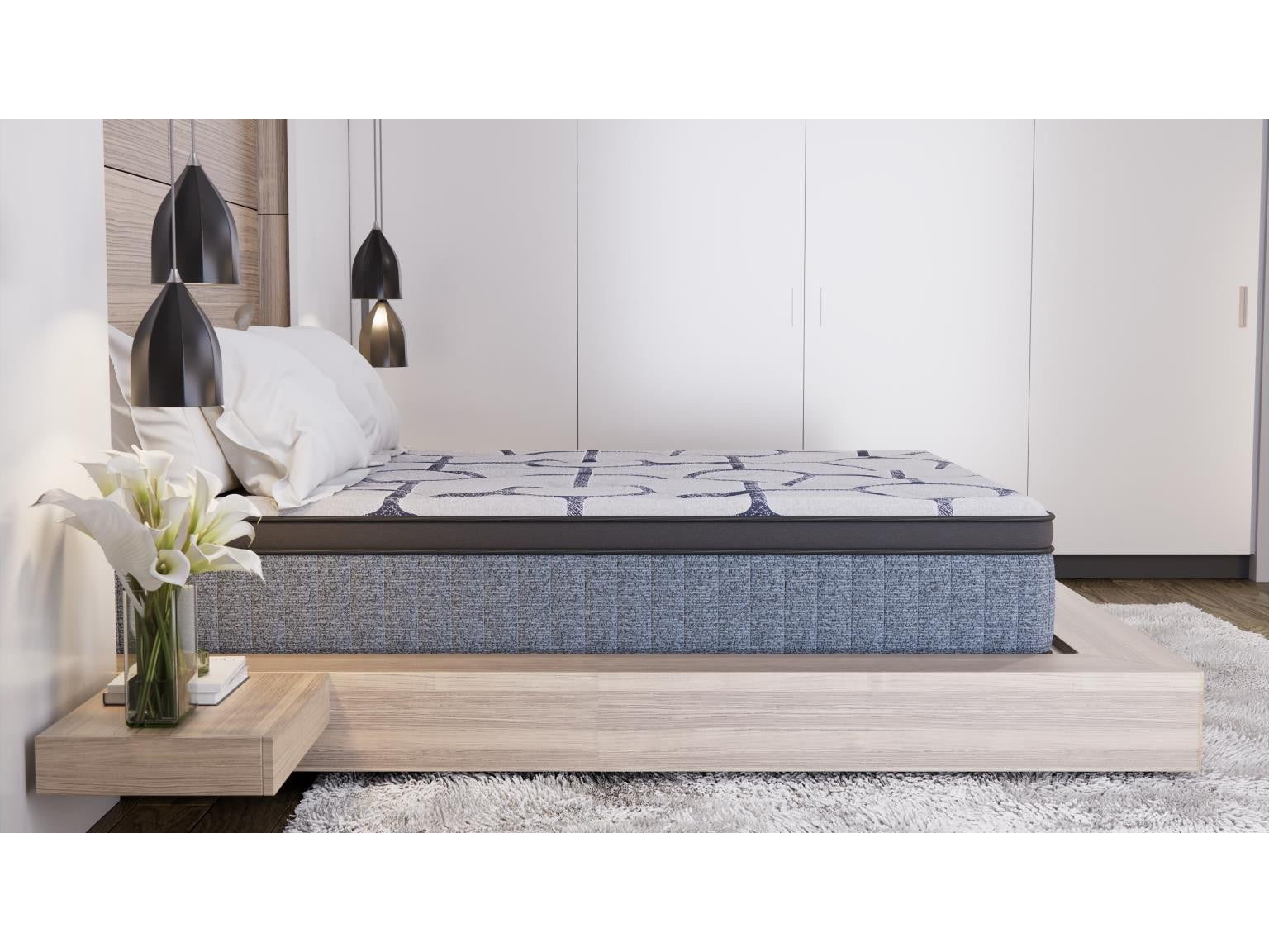 Dreamstage Value Amethyst Euro Top 15" Plush Grey Full Mattress - Ornate Home