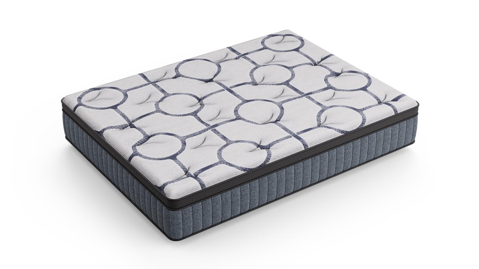 Dreamstage Value Amethyst Euro Top 15" Plush Grey King Mattress - Ornate Home