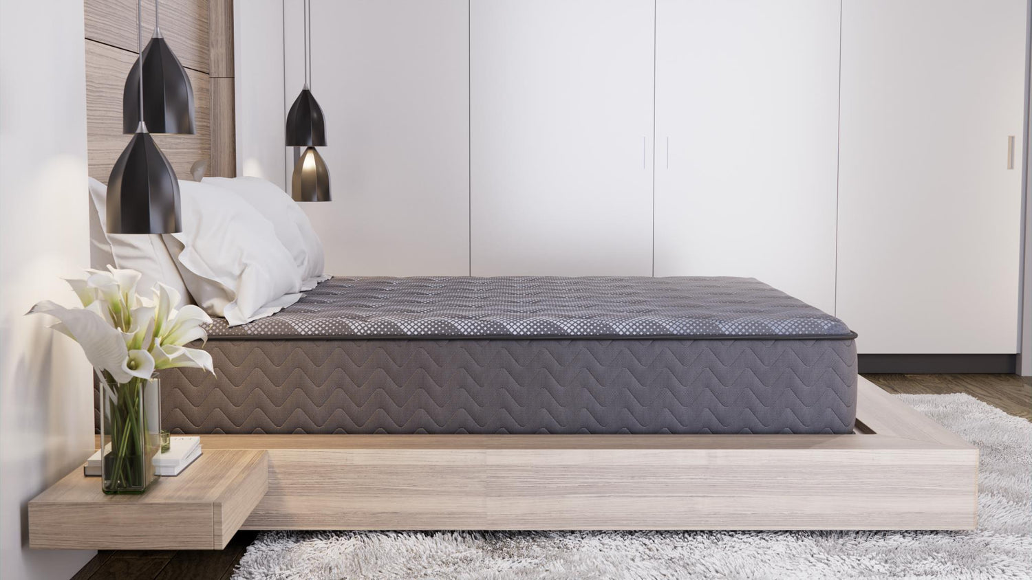 Dreamstage Value Arcadia 13" Firm Grey California King Mattress - Ornate Home