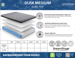 Dreamstage Value Dusk 12.5" Medium Grey Twin Mattress - Ornate Home