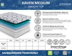 Dreamstage Value Haven Hybrid 13.5" Medium Grey Full Mattress - Ornate Home