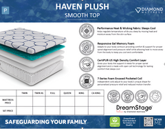 Dreamstage Value Haven Hybrid 13.5" Plush Grey King Mattress - Ornate Home
