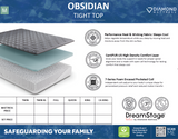 Dreamstage Value Obsidian Tight Top 13" Medium Grey King Mattress - Ornate Home