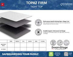 Dreamstage Value Topaz Tight Top 7" Firm Grey Twin XL Mattress - Ornate Home