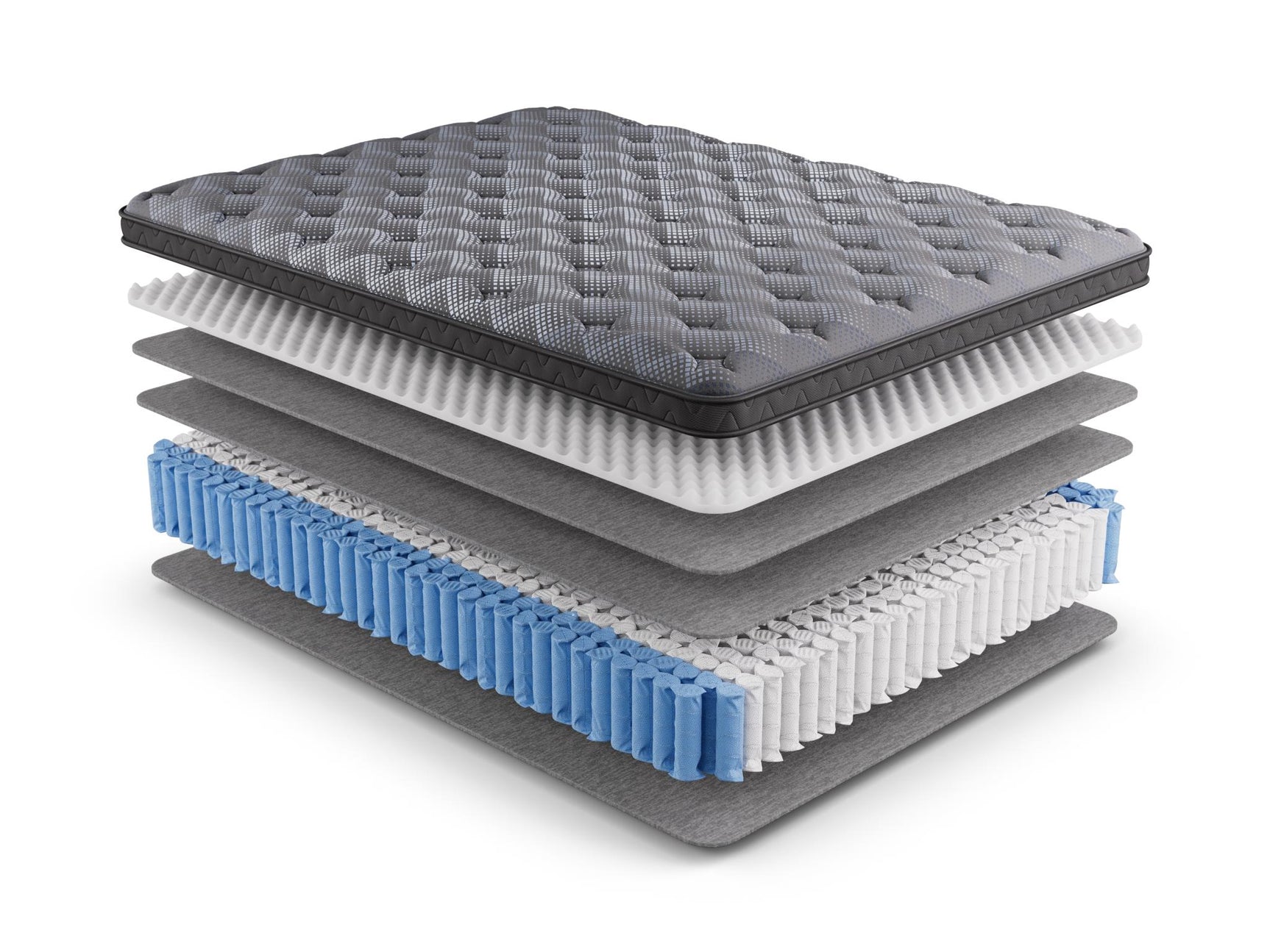 Dreamstage Value Turquoise Euro Top 12.5" Medium Grey Twin Mattress - Ornate Home