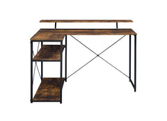 Drebo Weathered Oak/Black Writing Desk - Ornate Home