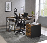 Drebo Weathered Oak/Black Writing Desk - Ornate Home