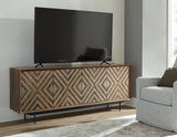 Dreggan Brown/Gold Finish Accent Cabinet (Online Special Price) - Ornate Home