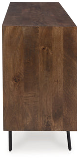 Dreggan Brown/Gold Finish Accent Cabinet (Online Special Price) - Ornate Home