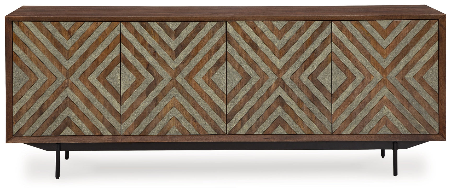 Dreggan Brown/Gold Finish Accent Cabinet (Online Special Price) - Ornate Home