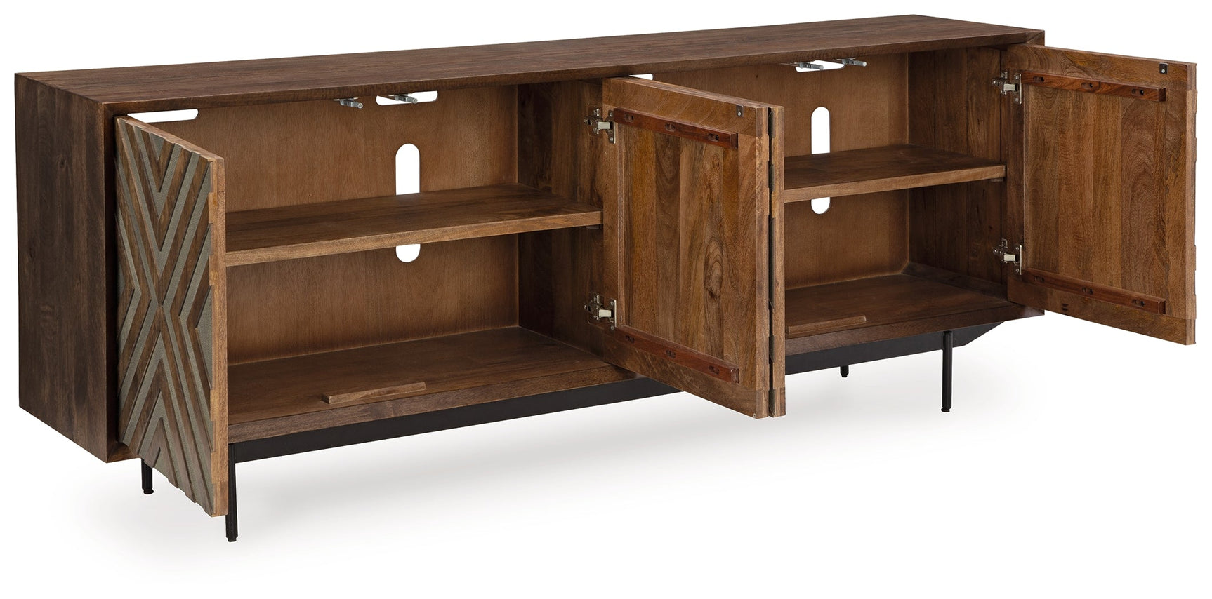 Dreggan Brown/Gold Finish Accent Cabinet (Online Special Price) - Ornate Home