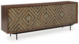 Dreggan Brown/Gold Finish Accent Cabinet (Online Special Price) - Ornate Home