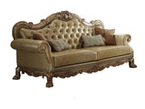 Dresden Bone & Gold Patina Sofa w/4 Pillows - Ornate Home