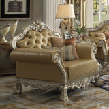 Dresden Chair w/ 2 Pillows in Gold Patina - Ornate Home