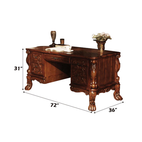 Dresden Cherry Oak Desk - Ornate Home