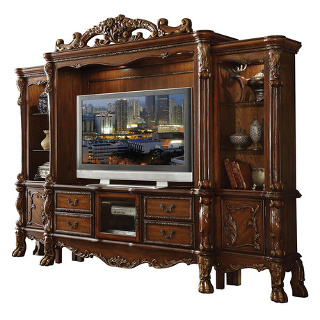 Dresden Cherry Oak Entertainment Center (1Set/3Ctn) - Ornate Home